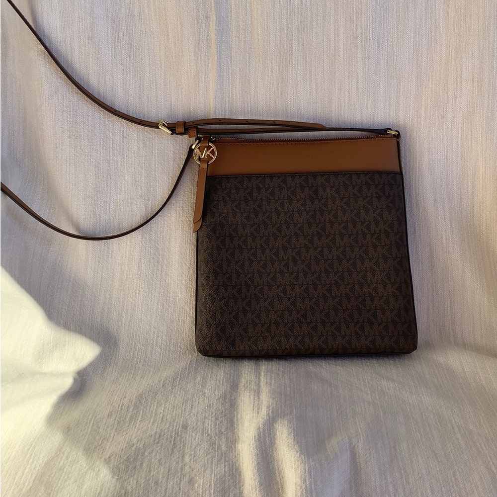 Michael Kors brown logo crossbody